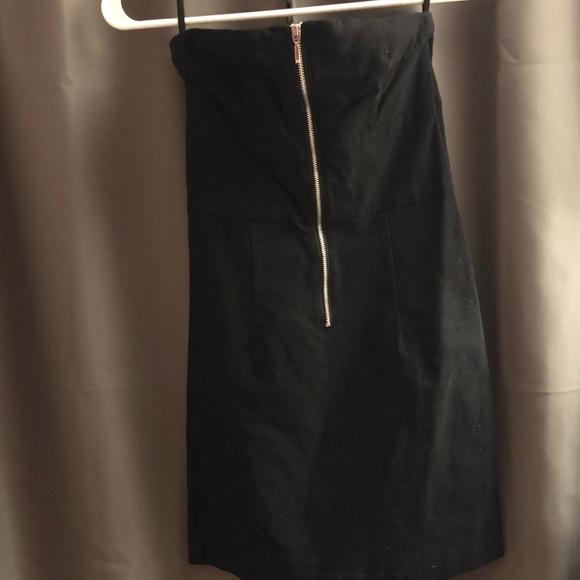 Black zipper up bodycon dress - Picture 1 of 3